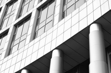 Arkaplanda mimari bina 3d illüstrasyon