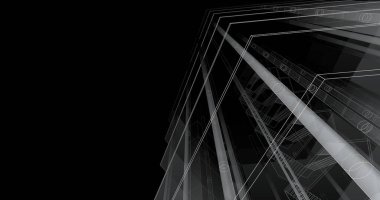 soyut mimari duvar kağıdı tasarımı, dijital konsept arkaplan