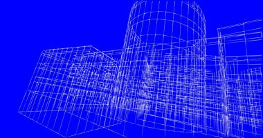 soyut mimari duvar kağıdı tasarımı, dijital konsept arkaplan