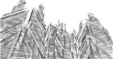 soyut mimari duvar kağıdı tasarımı, dijital konsept arkaplan