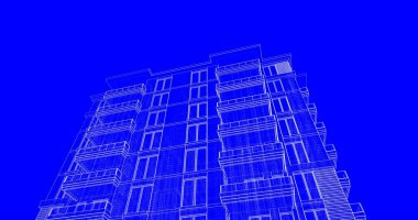 soyut mimari duvar kağıdı tasarımı, dijital konsept arkaplan