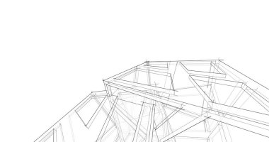 soyut mimari duvar kağıdı tasarımı, dijital konsept arkaplan