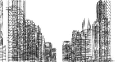 soyut mimari duvar kağıdı tasarımı, dijital konsept arkaplan