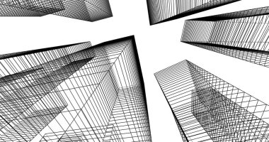 soyut mimari duvar kağıdı tasarımı, dijital konsept arkaplan