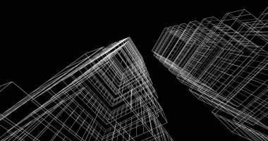 soyut mimari duvar kağıdı tasarımı, dijital konsept arkaplan