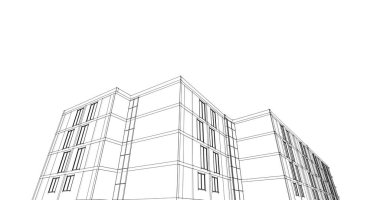 soyut mimari duvar kağıdı tasarımı, dijital konsept arkaplan