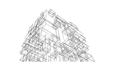 soyut mimari duvar kağıdı tasarımı, dijital konsept arkaplan