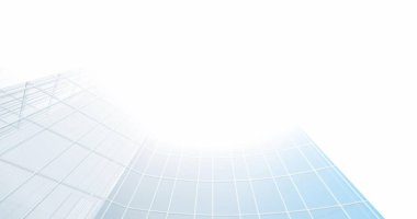 Arkaplanda mimari bina 3d illüstrasyon