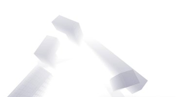 Arkaplanda mimari bina 3d illüstrasyon