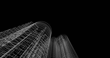 soyut mimari duvar kağıdı tasarımı, dijital konsept arkaplan