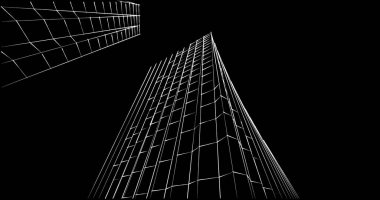 soyut mimari duvar kağıdı tasarımı, dijital konsept arkaplan