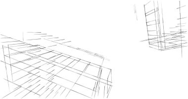 soyut mimari duvar kağıdı tasarımı, dijital konsept arkaplan