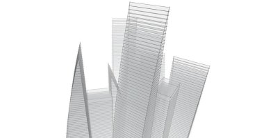 soyut mimari duvar kağıdı tasarımı, dijital konsept arkaplan