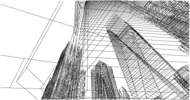 soyut mimari duvar kağıdı tasarımı, dijital konsept arkaplan