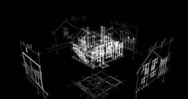 minimal geometrik şekiller, mimari çizgiler