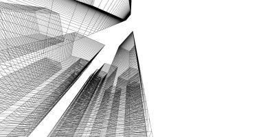 soyut mimari duvar kağıdı tasarımı, dijital konsept arkaplan