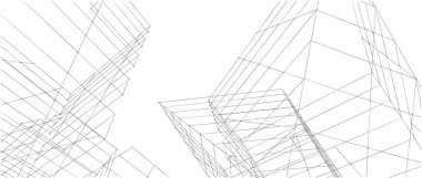 soyut mimari duvar kağıdı tasarımı, dijital konsept arkaplan