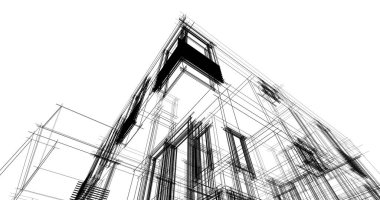 soyut mimari duvar kağıdı tasarımı, dijital konsept arkaplan