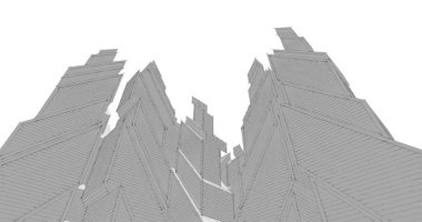 soyut mimari duvar kağıdı tasarımı, dijital konsept arkaplan