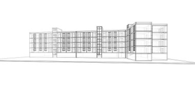 soyut mimari duvar kağıdı tasarımı, dijital konsept arkaplan