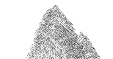 soyut mimari duvar kağıdı tasarımı, dijital konsept arkaplan