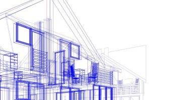 soyut mimari duvar kağıdı tasarımı, dijital konsept arkaplan