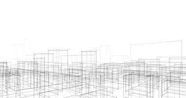 soyut mimari duvar kağıdı tasarımı, dijital konsept arkaplan