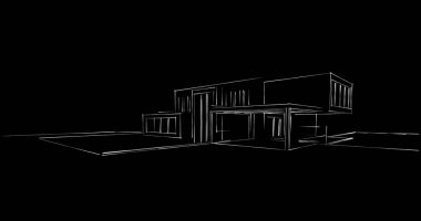 soyut mimari duvar kağıdı tasarımı, dijital konsept arkaplan