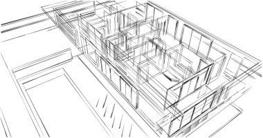 soyut mimari duvar kağıdı tasarımı, dijital konsept arkaplan