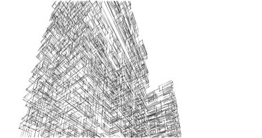 soyut mimari duvar kağıdı tasarımı, dijital konsept arkaplan