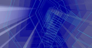 soyut mimari duvar kağıdı tasarımı, dijital konsept arkaplan