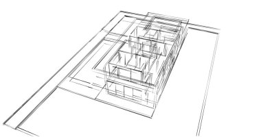 soyut mimari duvar kağıdı tasarımı, dijital konsept arkaplan