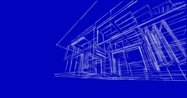 soyut mimari duvar kağıdı tasarımı, dijital konsept arkaplan
