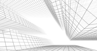 soyut mimari duvar kağıdı tasarımı, dijital konsept arkaplan