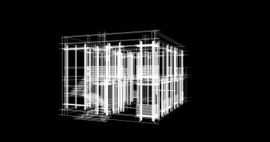 soyut mimari duvar kağıdı tasarımı, dijital konsept arkaplan