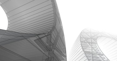 soyut mimari duvar kağıdı tasarımı, dijital konsept arkaplan