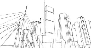 soyut mimari duvar kağıdı tasarımı, dijital konsept arkaplan