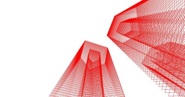 soyut mimari duvar kağıdı tasarımı, dijital konsept arkaplan