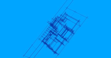 Mimari sanat konseptinde soyut çizgiler, minimum geometrik şekiller. 