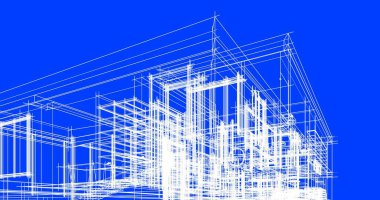 soyut mimari duvar kağıdı tasarımı, dijital konsept arkaplan