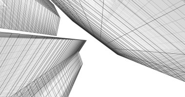 soyut mimari duvar kağıdı tasarımı, dijital konsept arkaplan