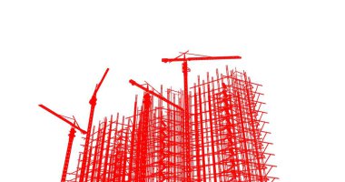 soyut mimari duvar kağıdı tasarımı, dijital konsept arkaplan