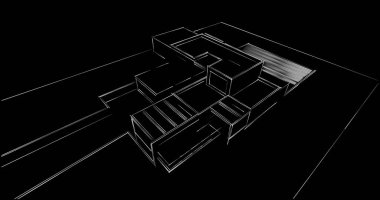 soyut mimari duvar kağıdı tasarımı, dijital konsept arkaplan