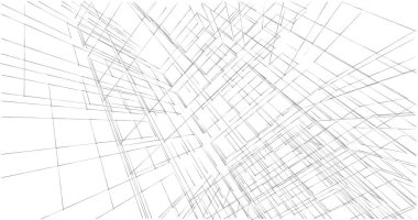 soyut mimari duvar kağıdı tasarımı, dijital konsept arkaplan