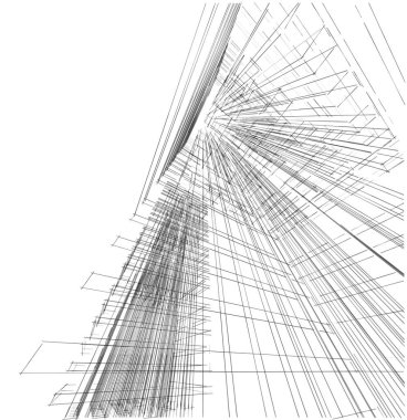 soyut mimari duvar kağıdı tasarımı, dijital konsept arkaplan