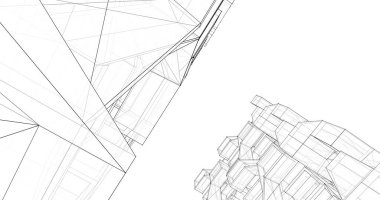 soyut mimari duvar kağıdı tasarımı, dijital konsept arkaplan