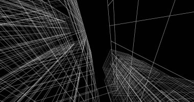 soyut mimari duvar kağıdı tasarımı, dijital konsept arkaplan