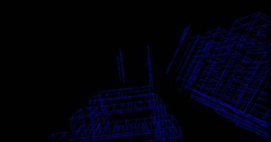 soyut mimari duvar kağıdı tasarımı, dijital konsept arkaplan