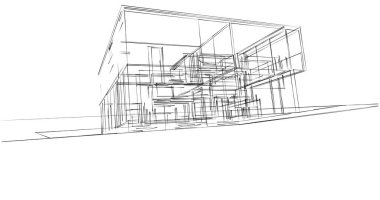 soyut mimari duvar kağıdı tasarımı, dijital konsept arkaplan