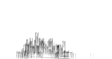 Arkaplanda mimari bina 3d illüstrasyon